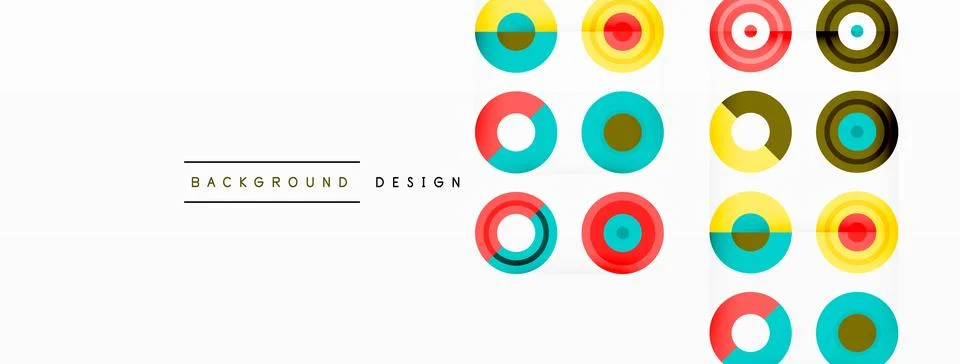 Abstract background with circle symmetric grid composition. Circle pattern イラスト素材