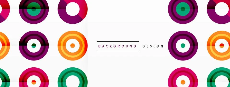 Abstract background with circle symmetric grid composition. Circle pattern Stock Illustration