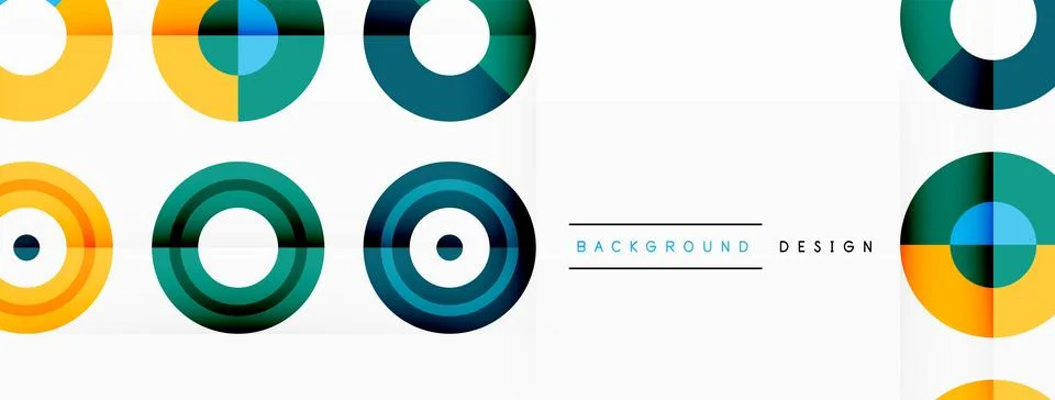 Abstract background with circle symmetric grid composition. Circle pattern イラスト素材