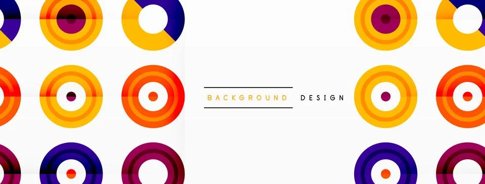 Abstract background with circle symmetric grid composition. Circle pattern Stock Illustration