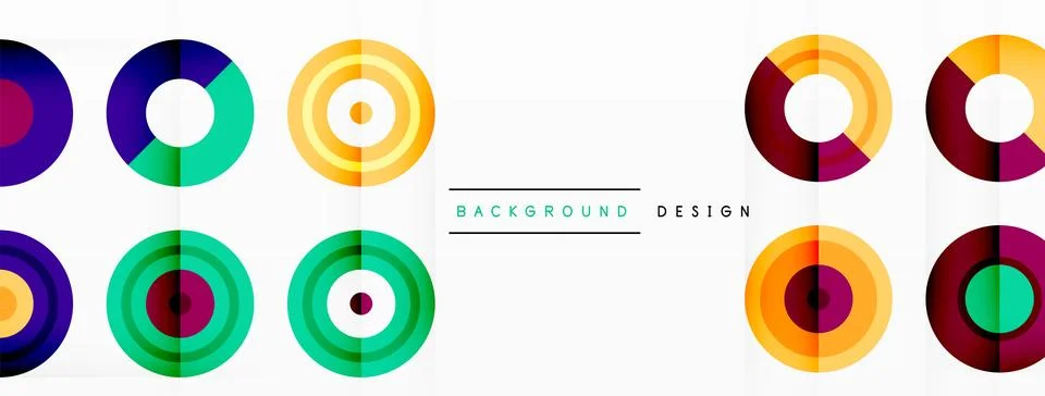 Abstract background with circle symmetric grid composition. Circle pattern イラスト素材