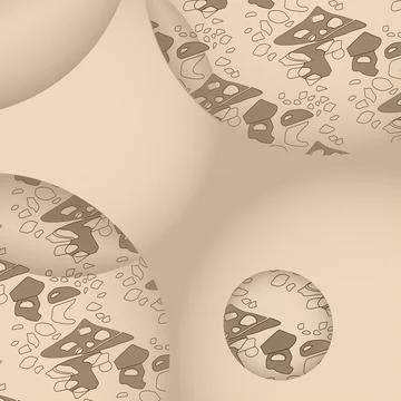 Abstract background of circles and author's pattern. Stock Illustration