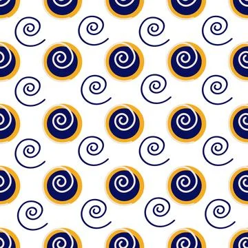 Abstract background of circles and a curl Stock Illustration