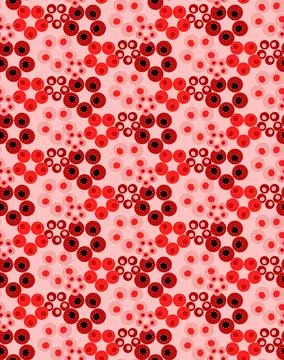An abstract background with circles and dots on a pale pink background create Stock Illustration