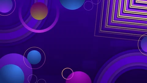 Abstract background with circles and layered geometric frames animation 库存影片 337265453
