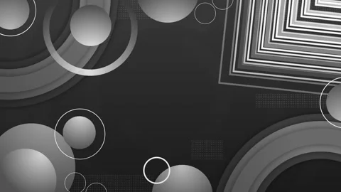 Abstract background with circles and layered geometric frames animation Stock-Footage 337265466