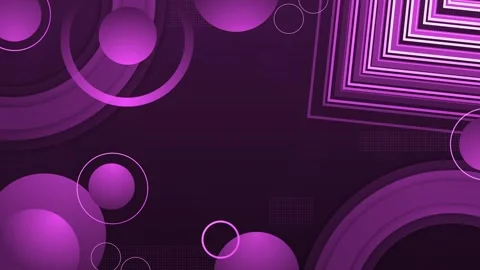 Abstract background with circles and layered geometric frames animation Vidéo 337265485