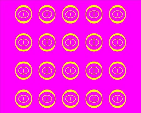 Abstract background from circles and lines of yellow color. Pattern. Stock Illustration