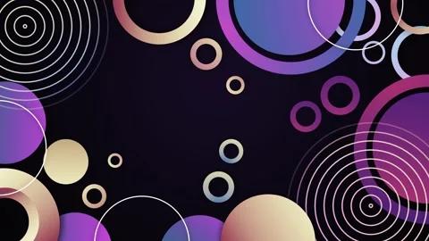 Abstract background with circles and rings animation, Circles and rings abs.. Stockbeeldmateriaal 337875998