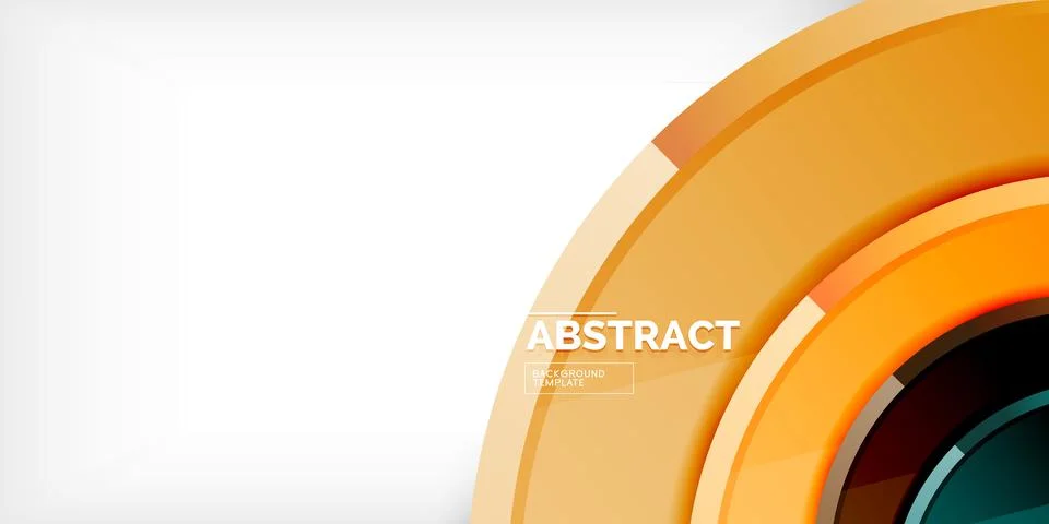Abstract background - circles and round triangles with 3d effect. Vector Stock Illustration