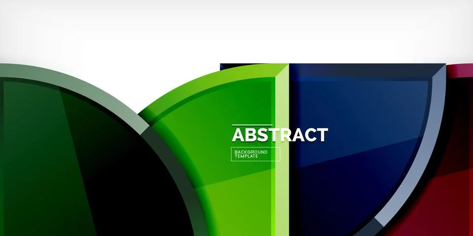 Abstract background - circles and round triangles with 3d effect. Vector Stock Illustration