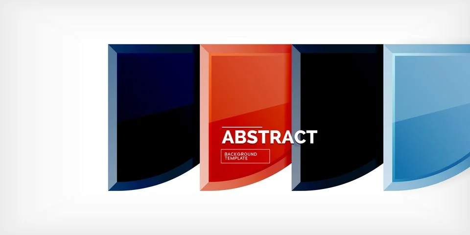 Abstract background - circles and round triangles with 3d effect. Vector Stockillustratie