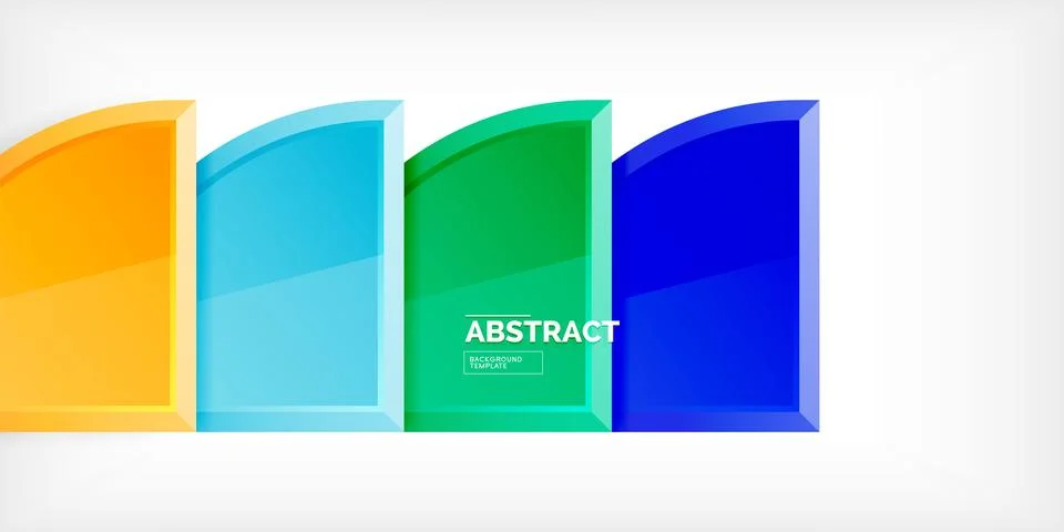 Abstract background - circles and round triangles with 3d effect. Vector Stock Illustration