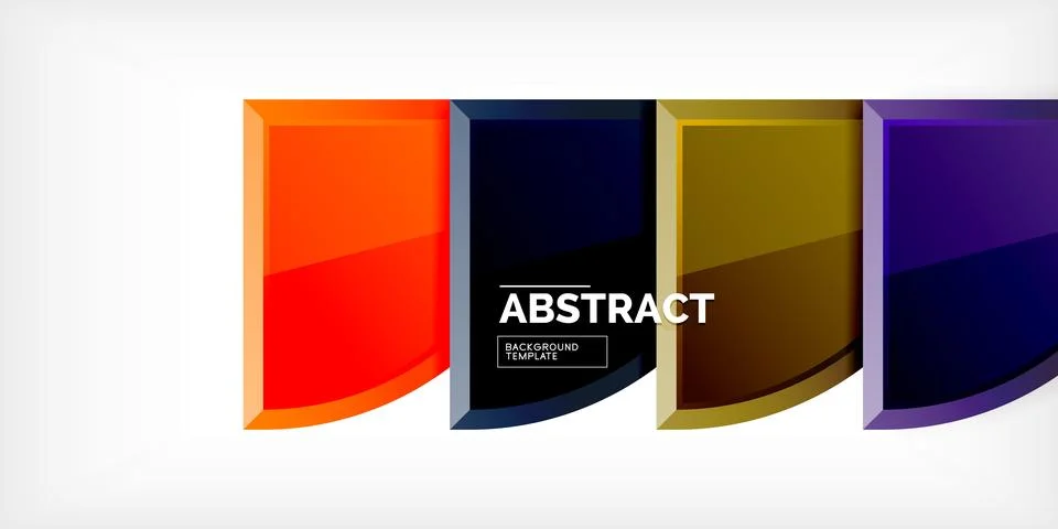 Abstract background - circles and round triangles with 3d effect. Vector Stockillustratie