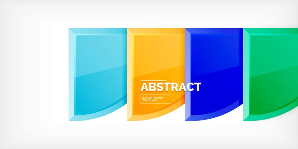 Abstract background - circles and round triangles with 3d effect. Vector Stock Illustration