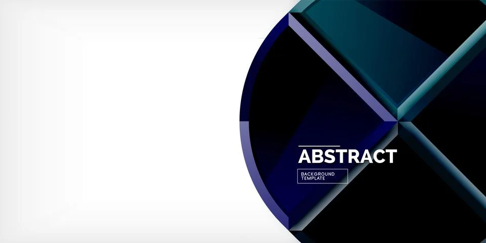 Abstract background - circles and round triangles with 3d effect. Vector Stock Illustration