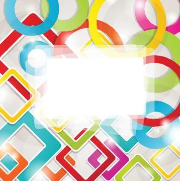 Abstract background with circles and squares Stock-Illustration