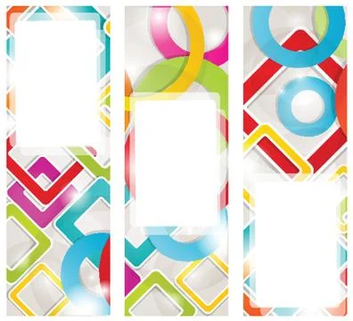 Abstract background with circles and squares Stock Illustration