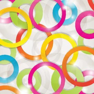 Abstract background with circles and squares Stock Illustration