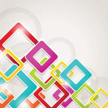 Abstract background with circles and squares 스톡 일러스트