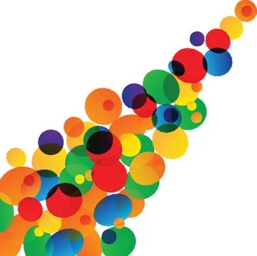 Abstract background with circles and squares Stock Illustration