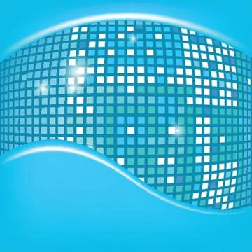 Abstract background with circles and squares Illustrazione stock