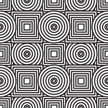 Abstract background with circles and squares Stock Illustration