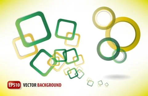 Abstract background with circles and squares Illustrazione stock