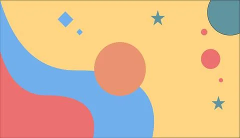 Abstract background with circles and stars, Background illustration Stock Illustration