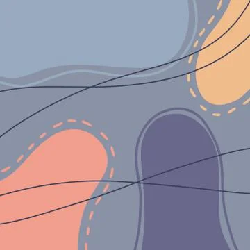 Abstract background with circles and stripes. Geometric pattern. Pastel color. Stock Illustration