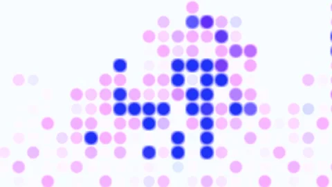 Abstract background with circles in blue, pink and purple Stock Footage 280510534