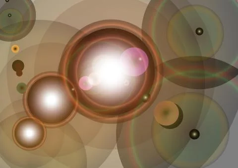 Abstract background from circles on a colored background in shades of brown. Stock Illustration