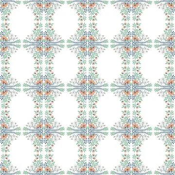 Abstract background with circles frame of roses Stock Illustration