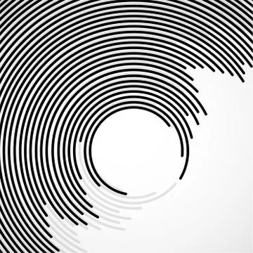 Abstract background of circles with lines, technology backdrop, geometric sha Stock Illustration