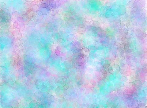 Abstract background with circles in pink and blue colors. Digital art Stock Illustration