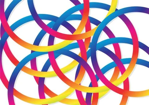 Abstract background, circles ring overlap with colorful celebration party Stock Illustration