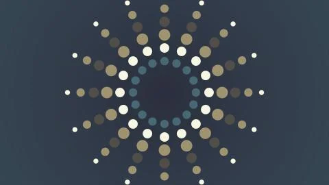 Abstract background with circles. Seamless loop. Loopable cyclic animated Illustrazione stock