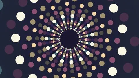 Abstract background with circles. Seamless loop. Loopable cyclic animated Illustrazione stock