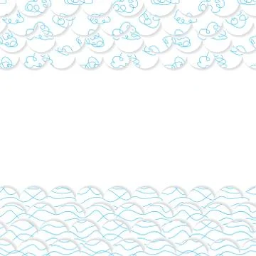 Abstract background circles, wave, clouds. Vector Stock Illustration