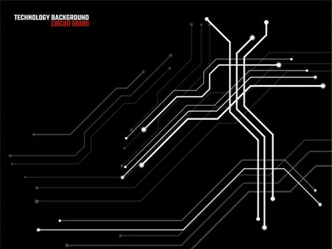 Abstract background with circuit board, technology background Illustrazione stock