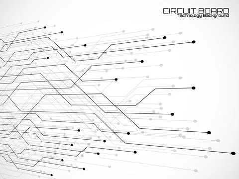 Abstract background with circuit board, technology design. Vector illustration Illustrazione stock