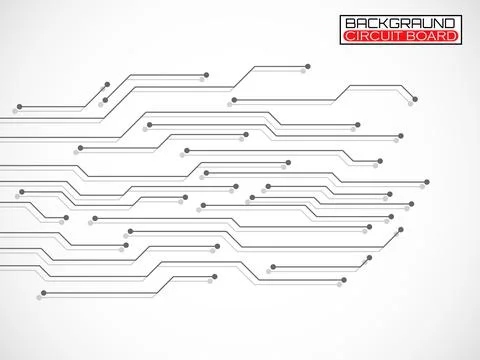 Abstract background with circuit board, technology background. Vector illustr Illustrazione stock