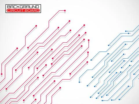 Abstract background with circuit board, technology background. Vector illustr Illustrazione stock
