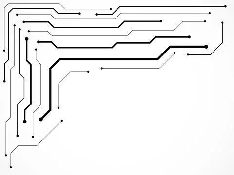 Abstract background with circuit board, technology design. Vector illustratio Stock Illustration