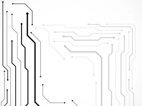Abstract background with circuit board, technology design. Vector illustratio Stock Illustration