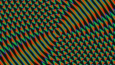 Abstract background circular and lining pattern or texture changing its shape. Stock Footage 143169690