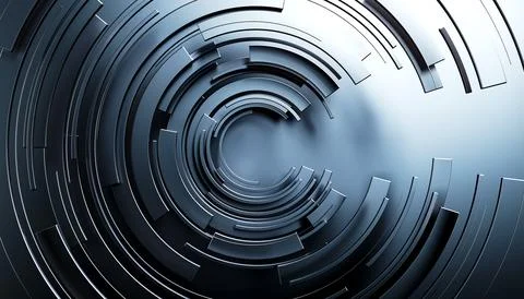 Abstract background. circular background. dynamics. grey Stock Illustration