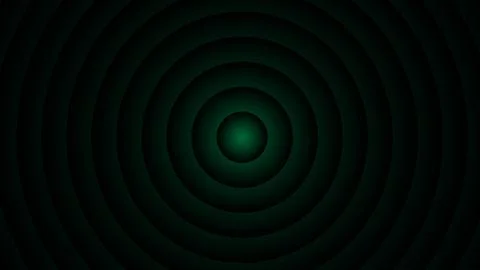 Abstract Background Circular Pattern with Dark Green Radiating Rings Stock Illustration