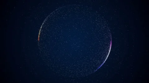 Abstract background with circular shape formed of small particles,4k 3840x2160 Stock Footage 63141313