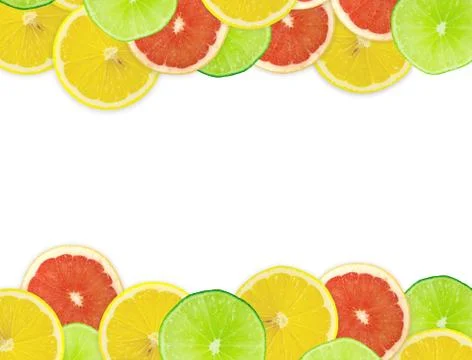 Abstract background of citrus slices. Closeup. Studio photograph Stock Photos